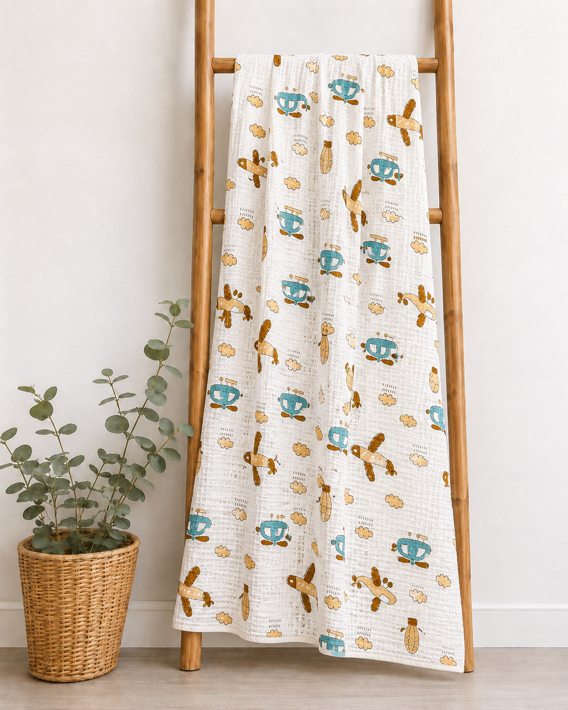 Little Aviator Waffle Cotton Baby Towel