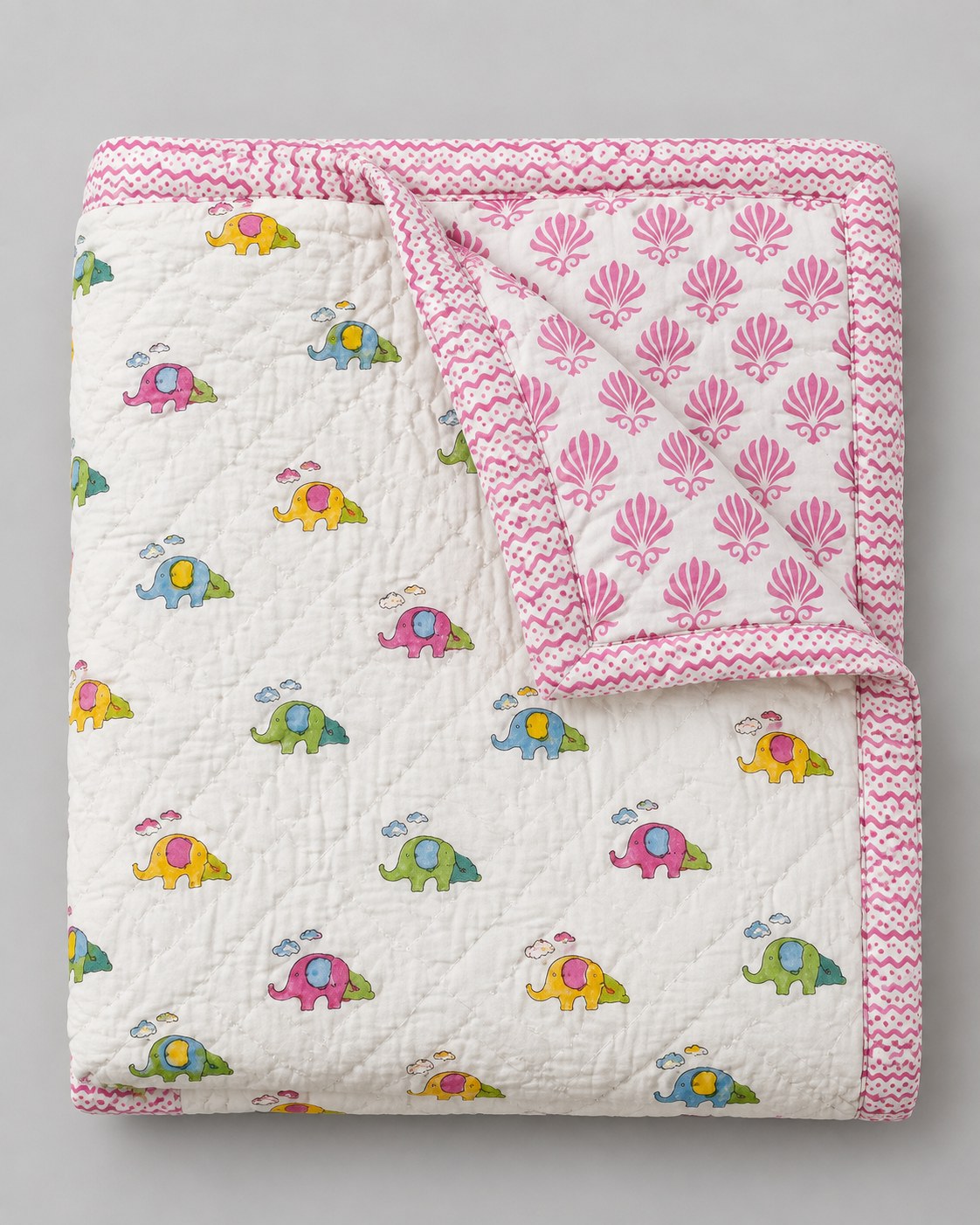 Playful Elephant Kids Blanket