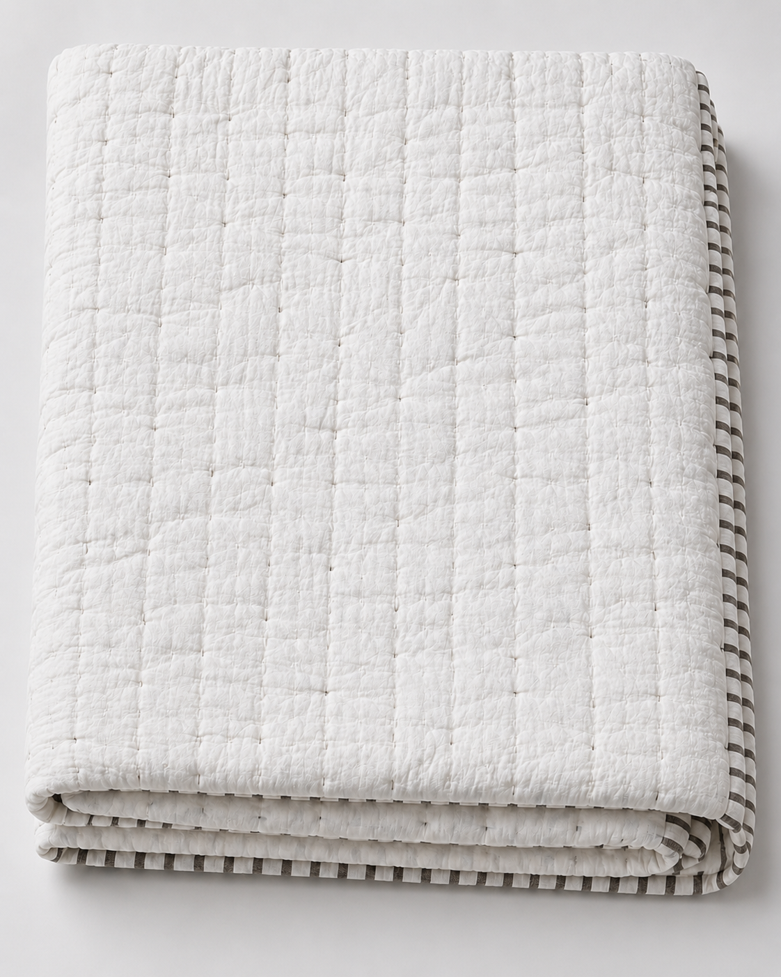 Adults Kantha Quilts Grey Border Quilt