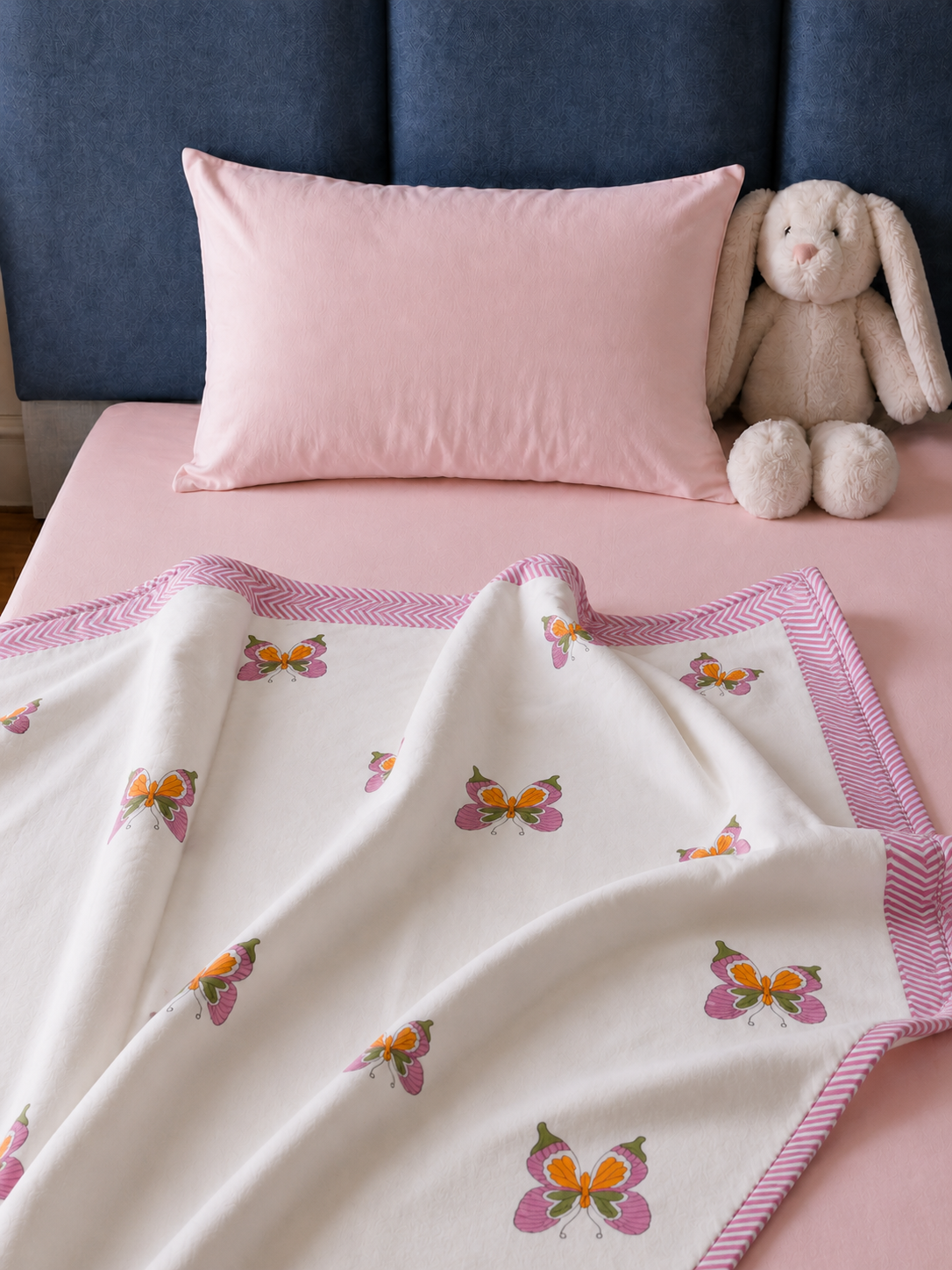 Butterfly Wishes Kids’ Cotton Single Bed Dohar