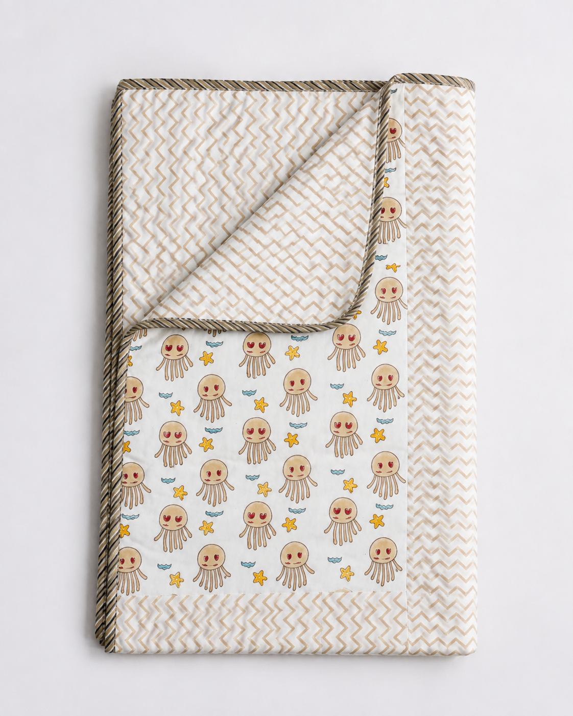 Ocean Friends Reversible Cotton Kids Blanket