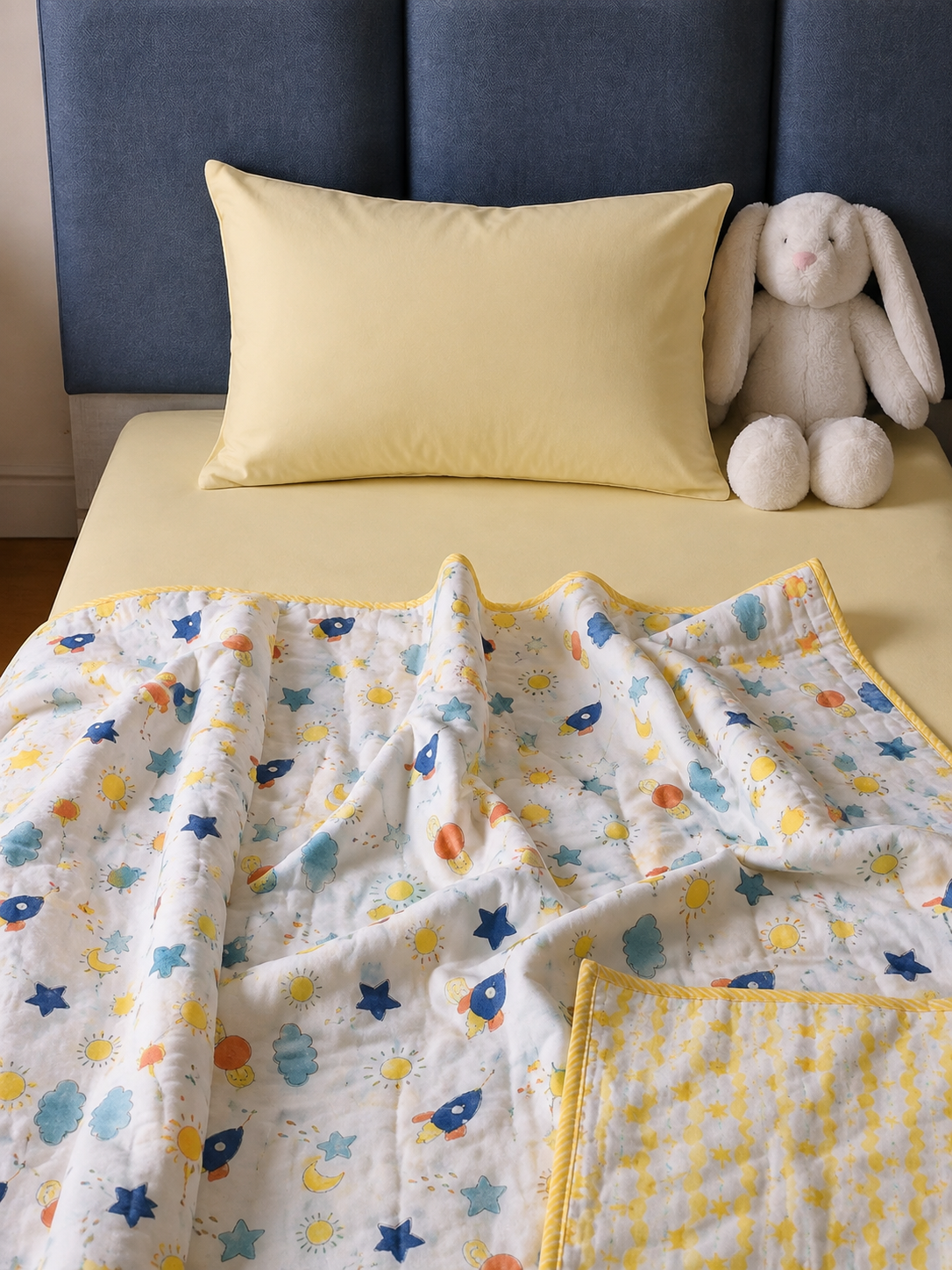 Cosmic Dreams Reversible Cotton Kids Blanket