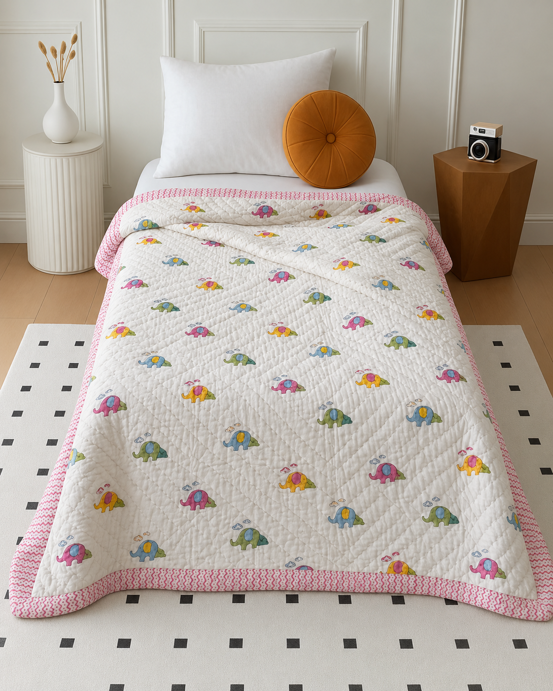 Playful Elephant Kids Blanket
