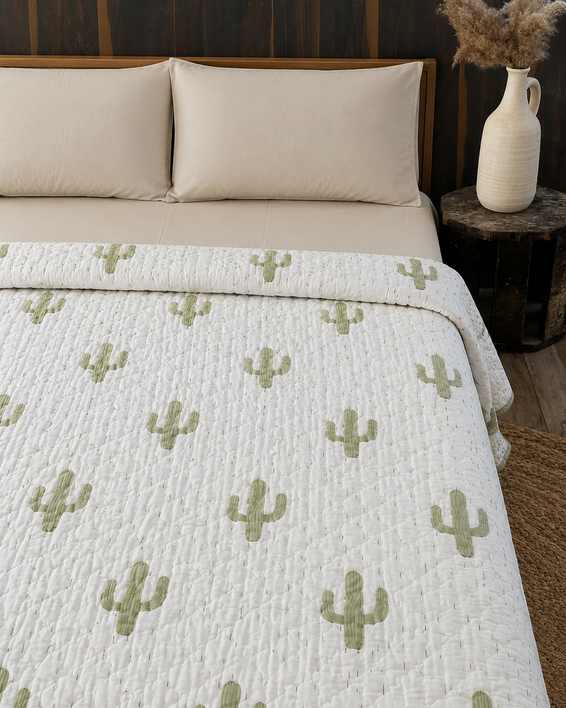 Adults Kantha Quilts Cactus dults Kantha Quilts