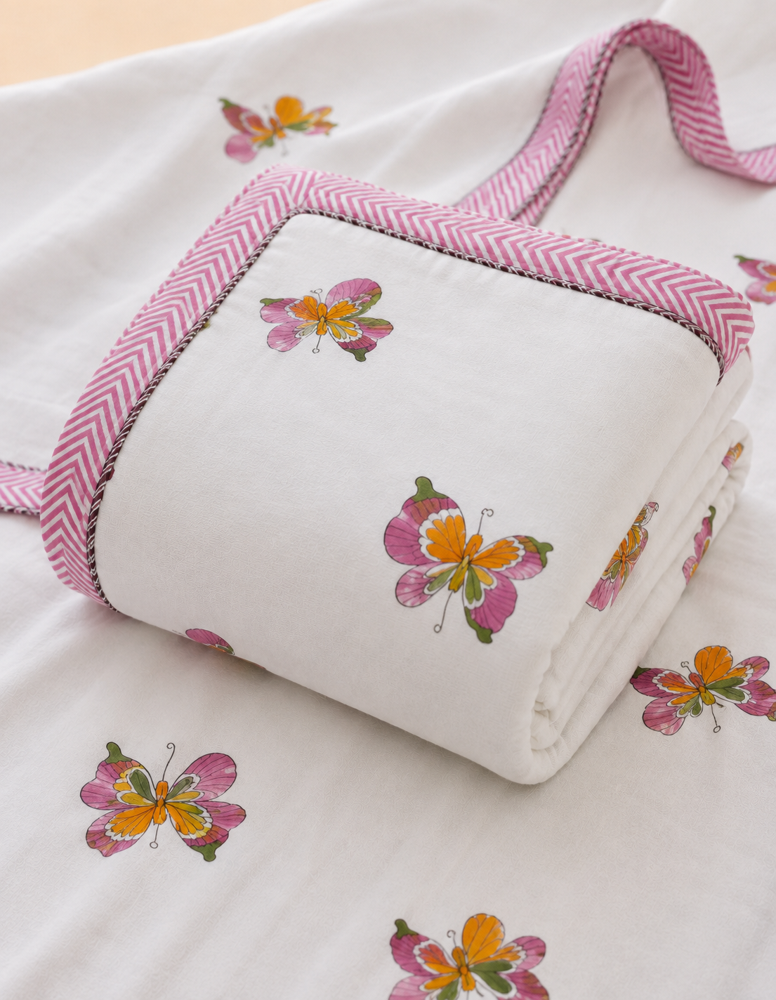 Butterfly Wishes Kids’ Cotton Single Bed Dohar