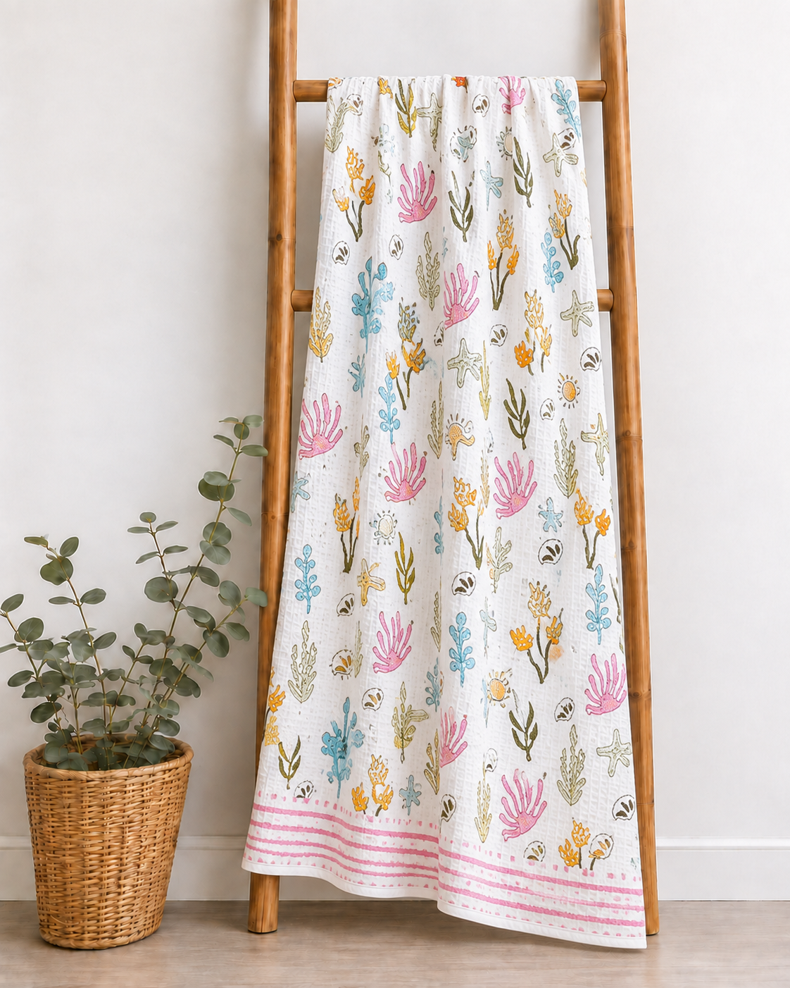 Coastal Dreams Waffle Cotton Kids Towel
