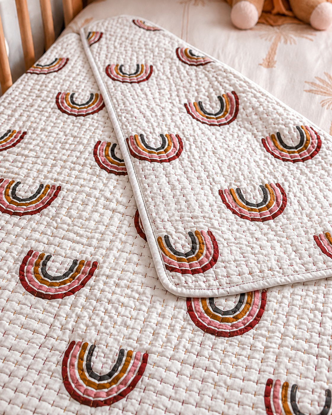 Baby Kantha Quilts Rainbow Baby Kantha Quilt
