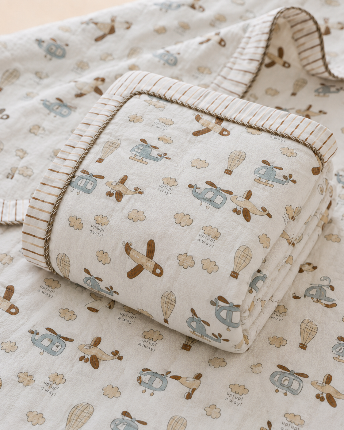 Little Aviator Adventures Kids’ Cotton Single Bed Dohar