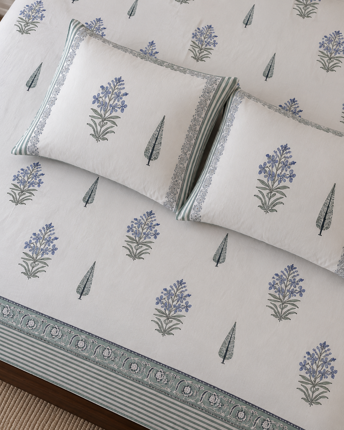 Floral Meadow Cotton Super King Bedsheet Set