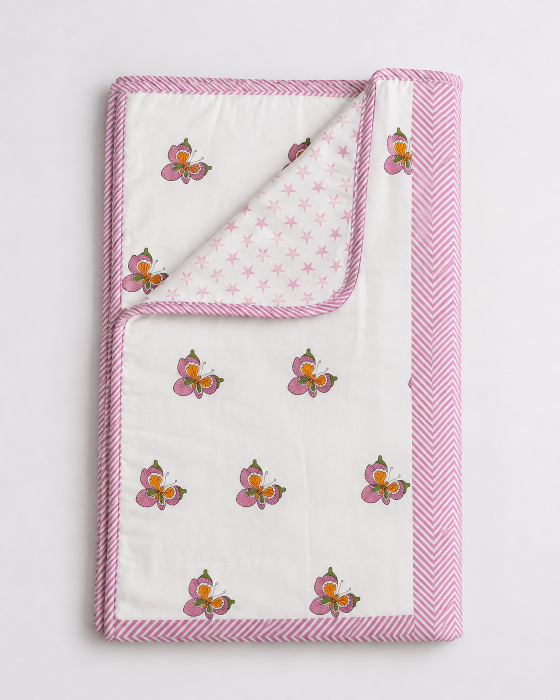Butterfly Wishes Kids’ Cotton Single Bed Dohar