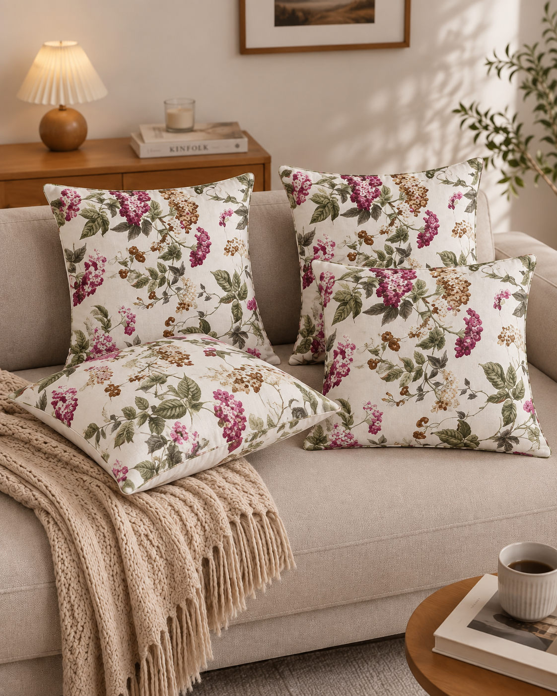 Floral Printed Cushion Covers – Set of 5