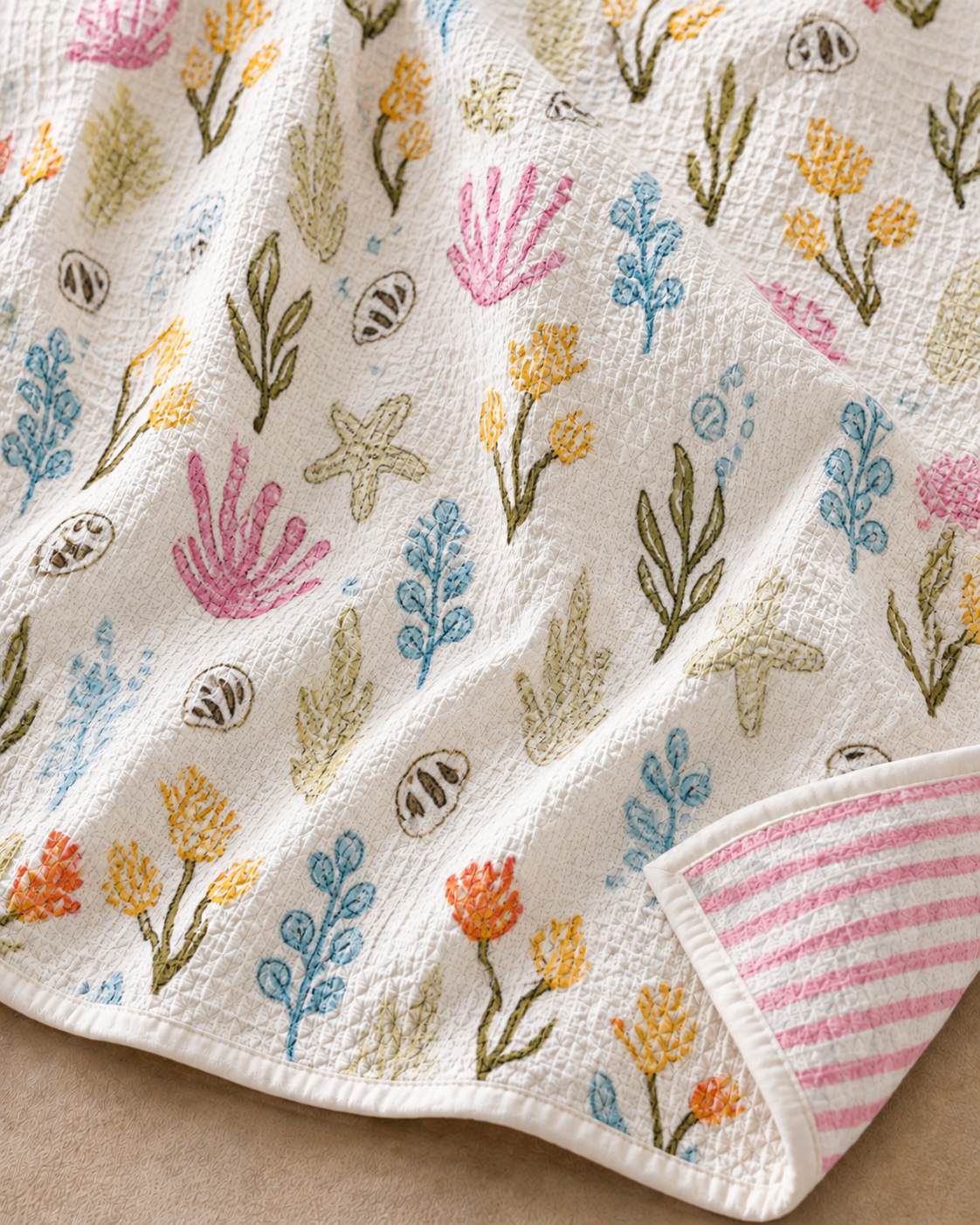 Coastal Dreams Waffle Cotton Kids Towel