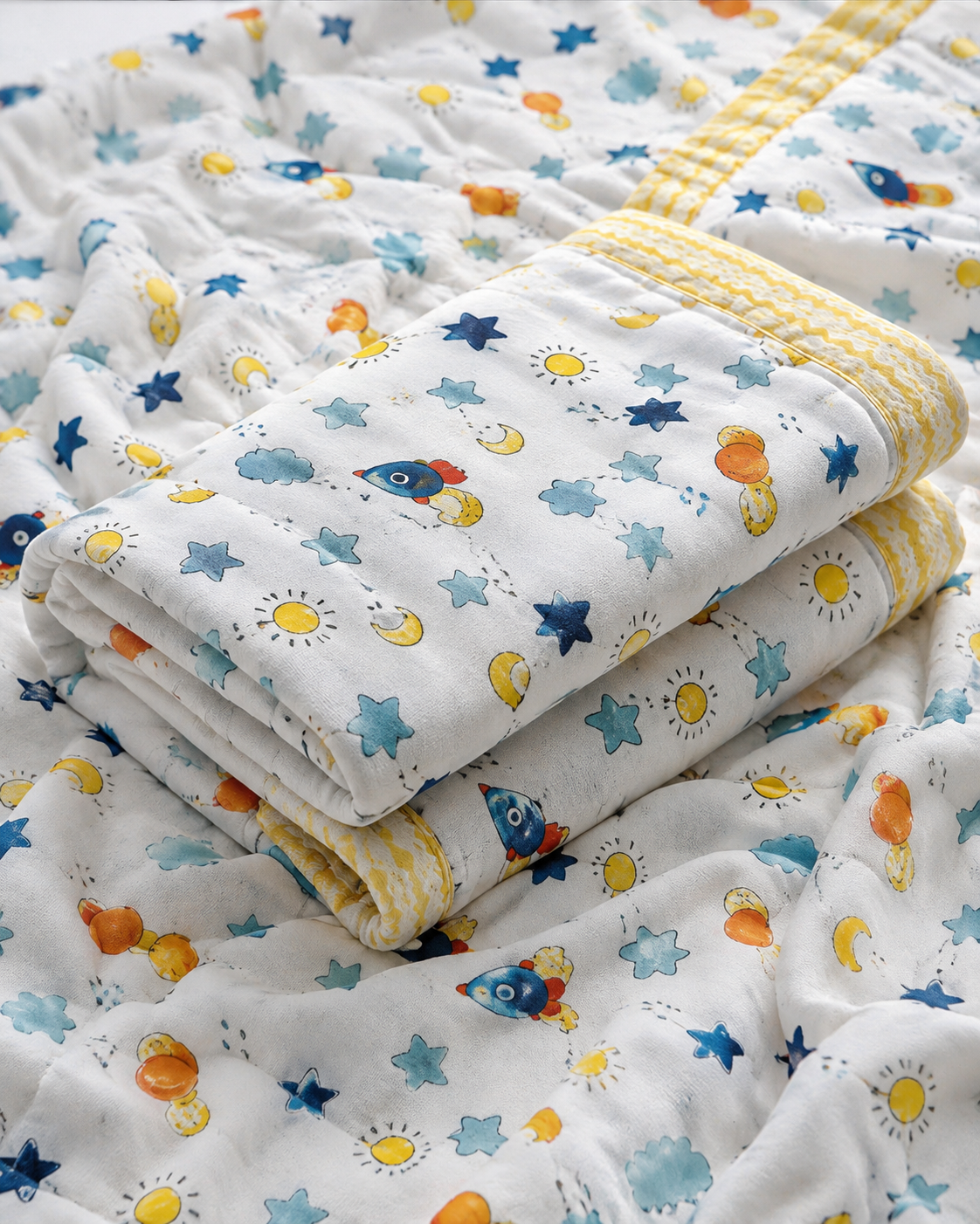 Cosmic Dreams Reversible Cotton Kids Blanket