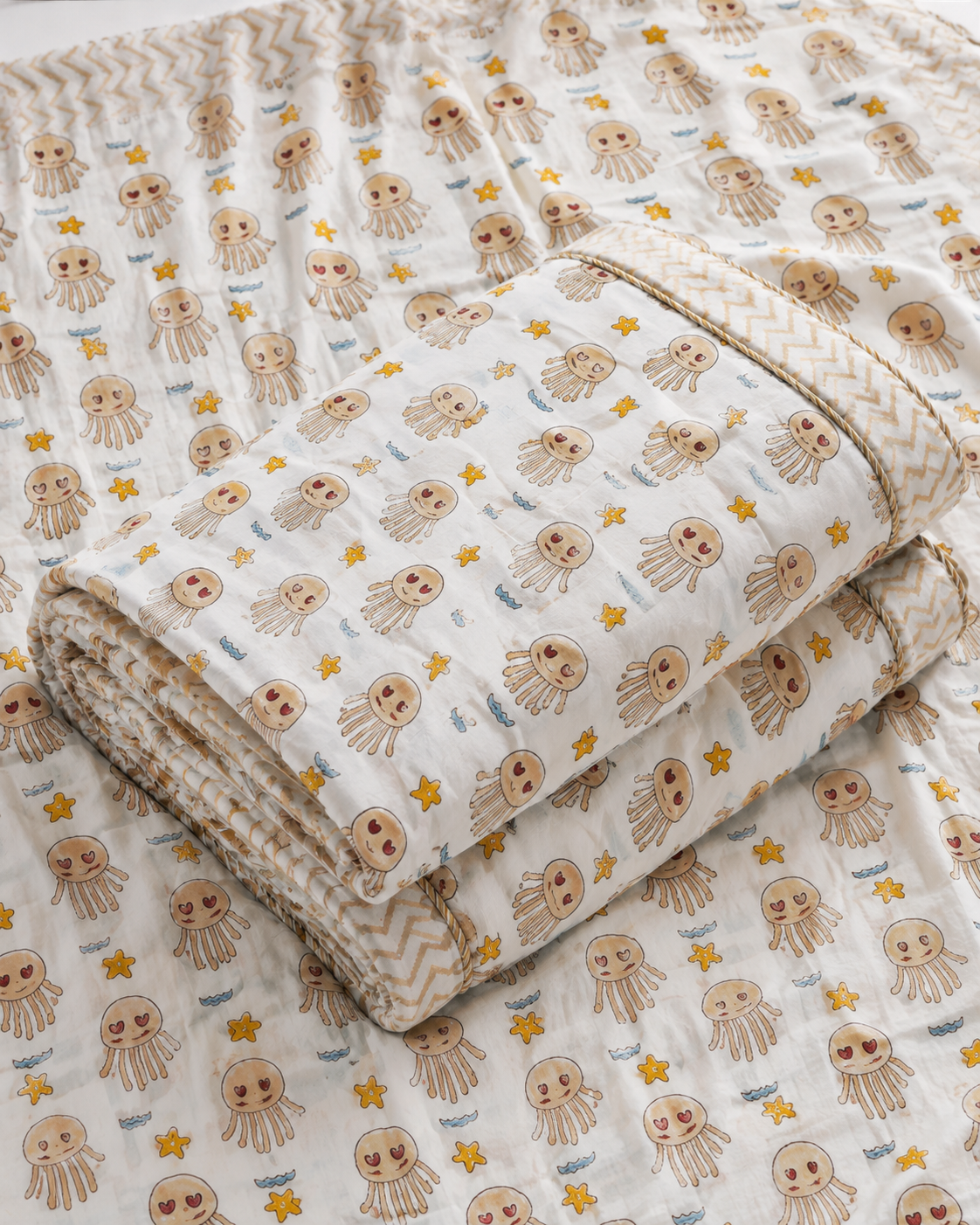 Ocean Friends Reversible Cotton Kids Blanket