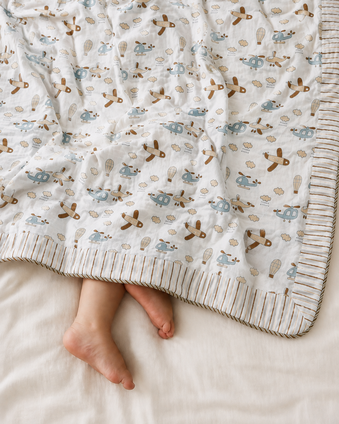 Little Aviator Adventures Kids’ Cotton Single Bed Dohar