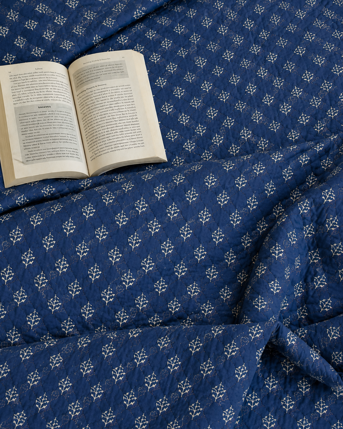Premium Blue Handmade Heavy Winter Blankets Quilts - Soft and Warm