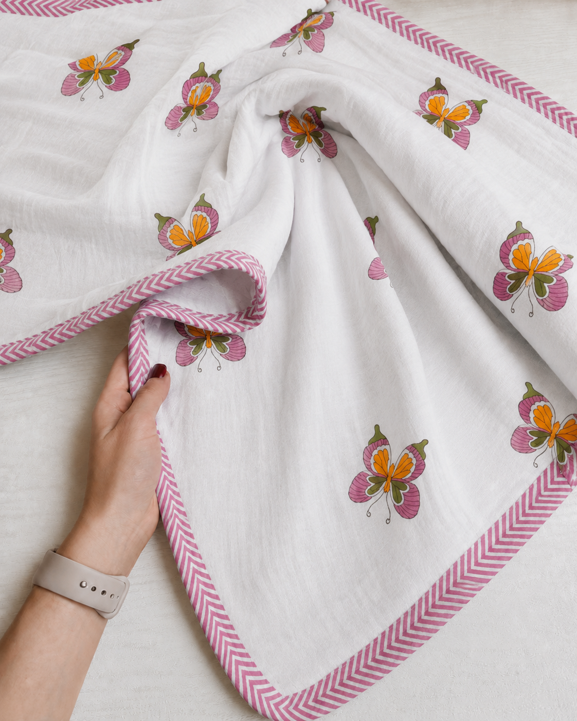 Butterfly Wishes Kids’ Cotton Single Bed Dohar