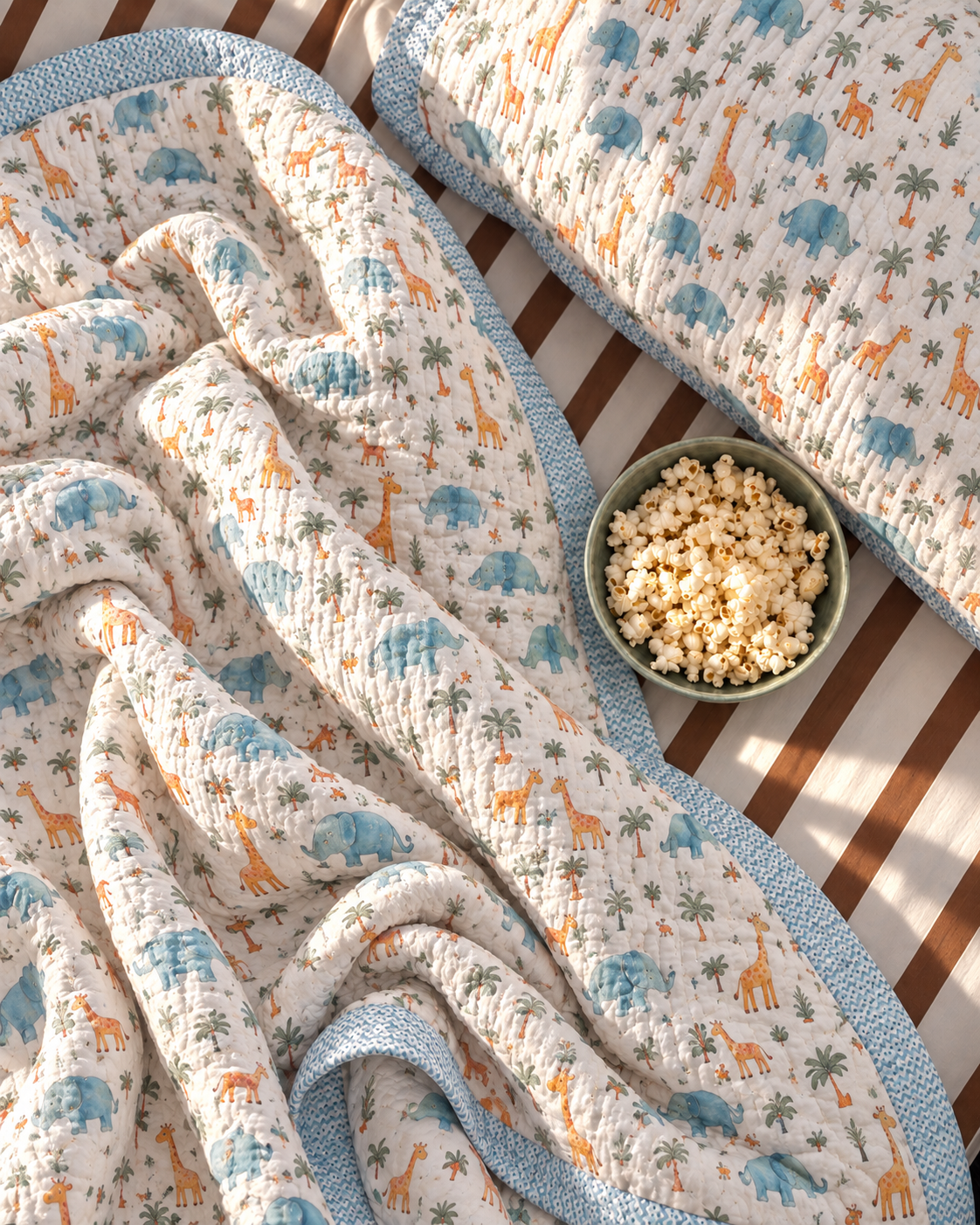 Jaipuri Jungle Friends Kids Quilt