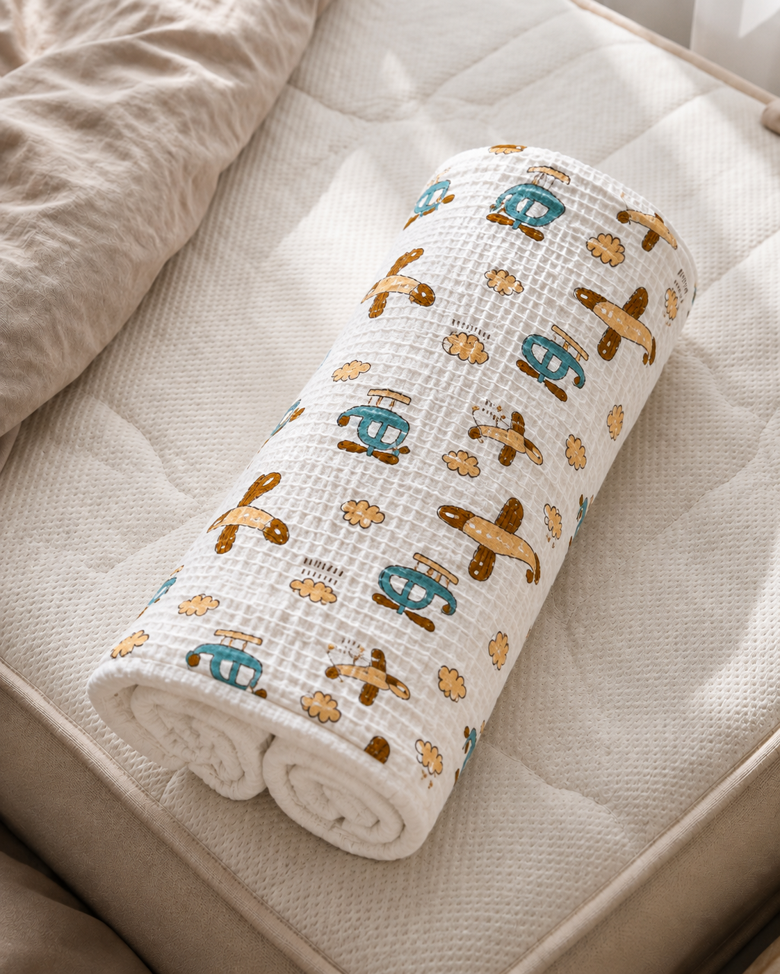 Little Aviator Waffle Cotton Baby Towel