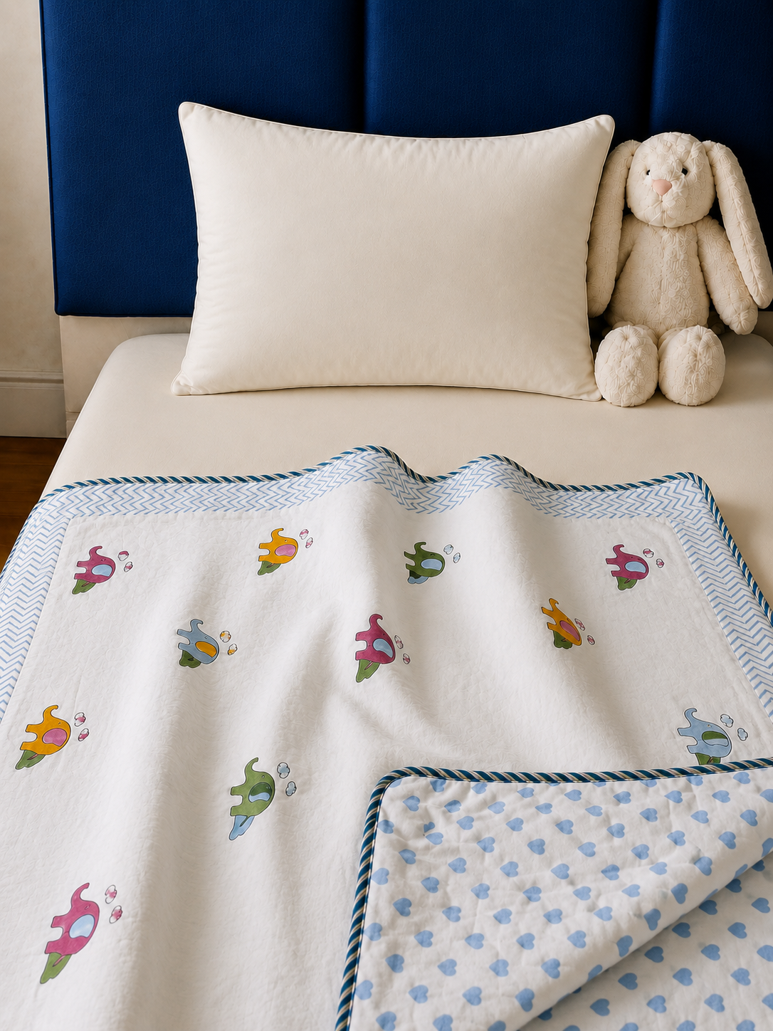 Gentle Tusker Reversible Cotton Kids Blanket