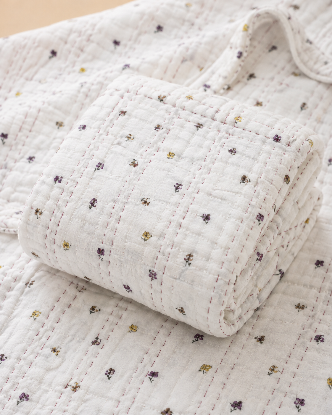 Baby Kantha Quilts Cherry Flower Baby Qulits