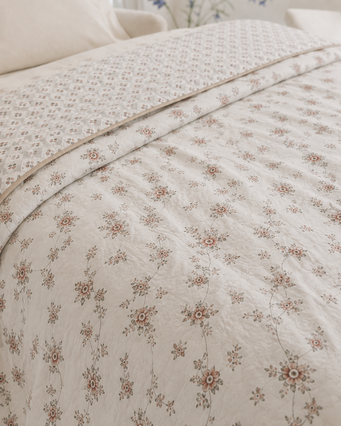 Whispering Bloom Hand Block Printed Pure Cotton Adult Dohar