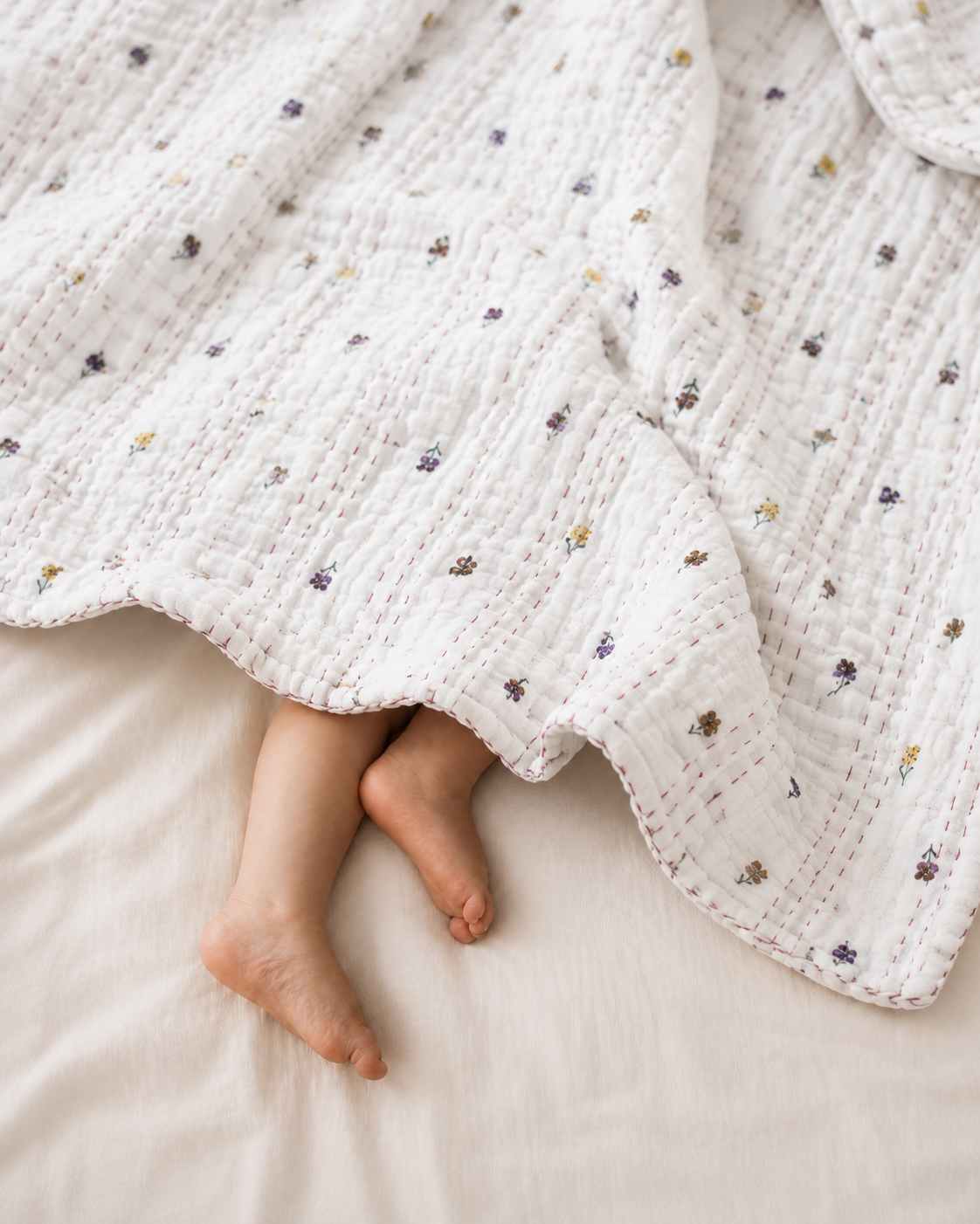 Baby Kantha Quilts Cherry Flower Baby Qulits