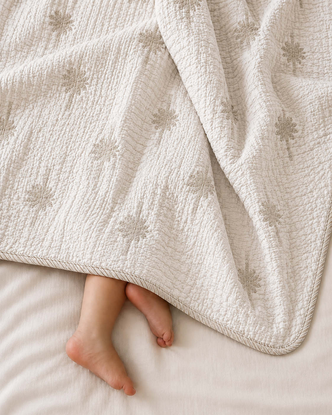 Baby Kantha Quilts Golden Motif Kantha Quilt