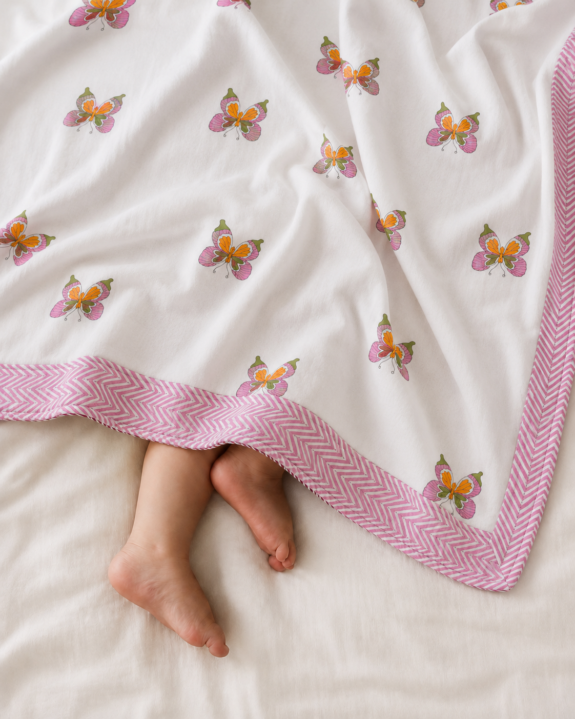 Butterfly Wishes Kids’ Cotton Single Bed Dohar